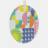 Abstracte geometrische, moderne  vormen. glas ornament (Voorkant Rechts)