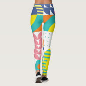 Abstracte geometrische, moderne  vormen. leggings (Achterkant)