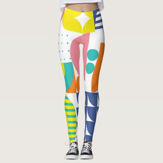Abstracte geometrische, moderne  vormen. leggings (Voorkant)