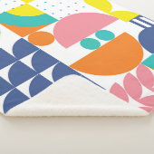 Abstracte geometrische, moderne  vormen. sherpa deken (3/4)