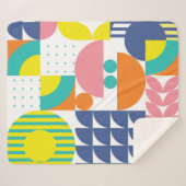 Abstracte geometrische, moderne  vormen. sherpa deken (Voorkant (horizontaal))