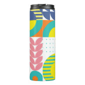 Abstracte geometrische, moderne vormen. thermosbeker (Achterkant)