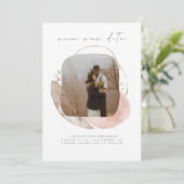 Abstracte geometrische moderner sparen de Datum Fo Save The Date (Staand voorkant)