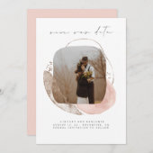 Abstracte geometrische moderner sparen de Datum Fo Save The Date (Voorkant / Achterkant)