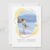 Abstracte geometrische moderner sparen de Datum Fo Save The Date (Voorkant)