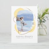 Abstracte geometrische moderner sparen de Datum Fo Save The Date (Staand voorkant)