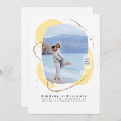 Abstracte geometrische moderner sparen de Datum Fo Save The Date (Voorkant / Achterkant)