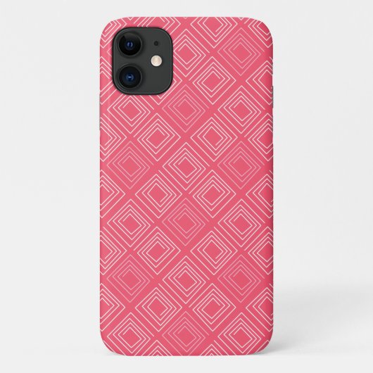 abstracte geometrische modieuze sixties roze Case-Mate iPhone case (Achterkant)