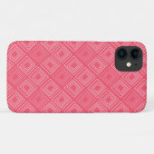 abstracte geometrische modieuze sixties roze Case-Mate iPhone case (Achterkant (horizontaal))