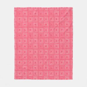 abstracte geometrische modieuze sixties roze fleece deken