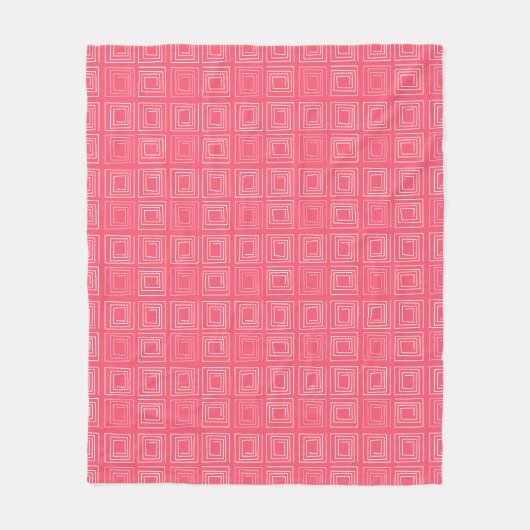 abstracte geometrische modieuze sixties roze fleece deken (Voorkant)