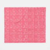 abstracte geometrische modieuze sixties roze fleece deken (Voorkant (Horizontaal))