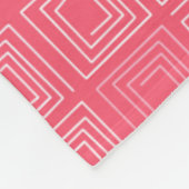 abstracte geometrische modieuze sixties roze fleece deken (Hoek)
