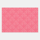 abstracte geometrische modieuze sixties roze inpakpapier vel (Voorkant)
