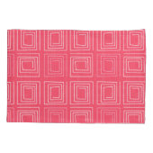 abstracte geometrische modieuze sixties roze kussensloop (Achterkant)