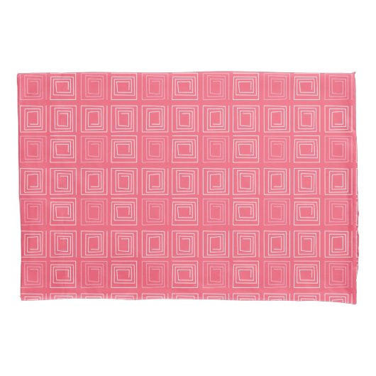abstracte geometrische modieuze sixties roze kussensloop (Voorkant)