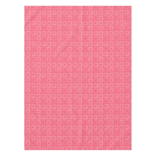 abstracte geometrische modieuze sixties roze tafelkleed (Voorkant)