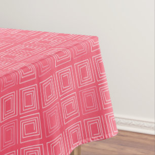 abstracte geometrische modieuze sixties roze tafelkleed