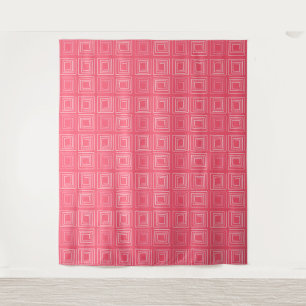 abstracte geometrische modieuze sixties roze wandkleed