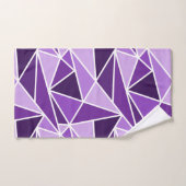 Abstracte Geometrische Monochrome Paarse Bad Handdoek (Handdoek)