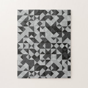 Abstracte geometrische mozaïek militaire stijl legpuzzel