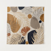 Abstracte geometrische, natuurlijke vormen in een  wandkleed (Voorkant (horizontaal))