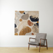 Abstracte geometrische, natuurlijke vormen in een  wandkleed (In situ)