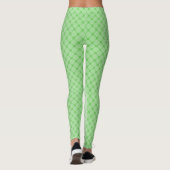 Abstracte geometrische netwerken van groene lijnen leggings (Achterkant)