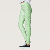 Abstracte geometrische netwerken van groene lijnen leggings (Links)