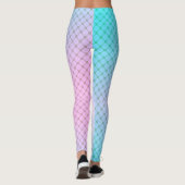 Abstracte geometrische netwerken van groene lijnen leggings (Achterkant)