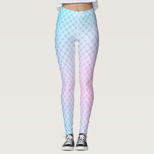 Abstracte geometrische netwerken van groene lijnen leggings (Voorkant)