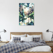 Abstracte geometrische New Yorkse skyline Standbee Canvas Afdruk (Insitu (Slaapkamer))