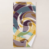 Abstracte geometrische objecten graffiti grunge ef badhanddoek (Badhanddoek)
