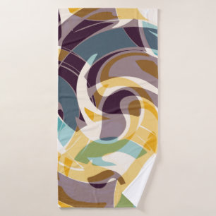 Abstracte geometrische objecten graffiti grunge ef badhanddoek
