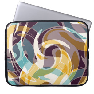 Abstracte geometrische objecten graffiti grunge ef laptop sleeve