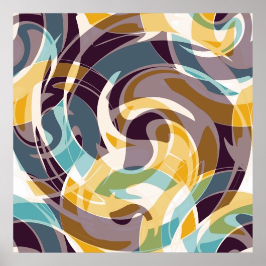 Abstracte geometrische objecten graffiti grunge ef poster (Voorkant)