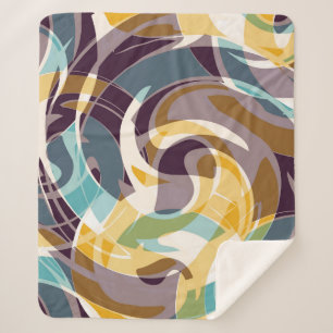 Abstracte geometrische objecten graffiti grunge ef sherpa deken