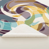 Abstracte geometrische objecten graffiti grunge ef sherpa deken (3/4)