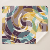 Abstracte geometrische objecten graffiti grunge ef sherpa deken (Voorkant (horizontaal))