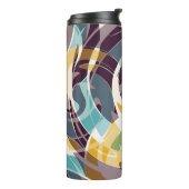 Abstracte geometrische objecten graffiti grunge ef thermosbeker (Gedraaid links)