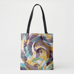 Abstracte geometrische objecten graffiti grunge ef tote bag