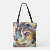 Abstracte geometrische objecten graffiti grunge ef tote bag (Achterkant)
