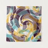 Abstracte geometrische objecten graffiti grunge ef wandkleed (Voorkant)