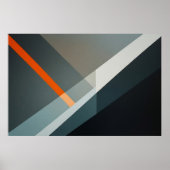Abstracte geometrische oranje accent poster (Voorkant)