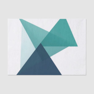 Abstracte Geometrische Origami Turkoois Blauw Tissuepapier