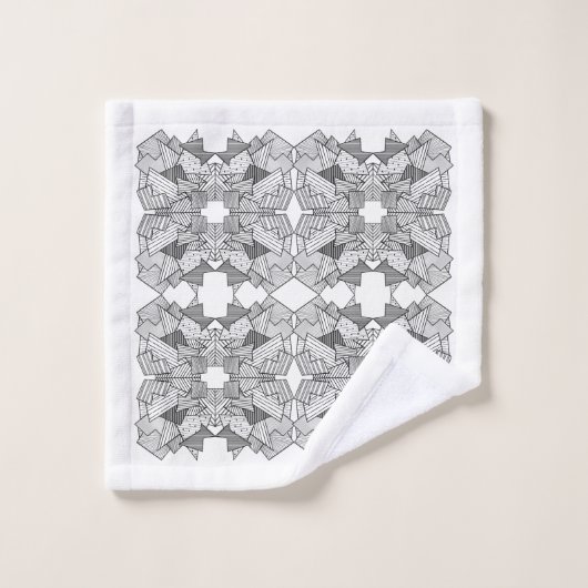 Abstracte geometrische overlapping bad handdoek (Wasdoekje)