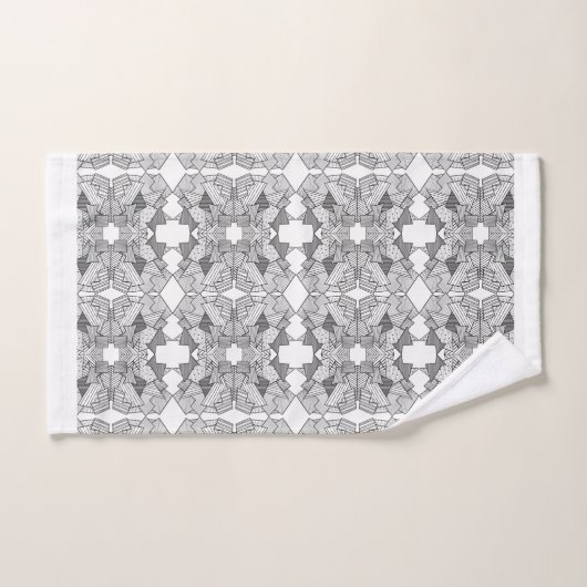 Abstracte geometrische overlapping bad handdoek (Handdoek)