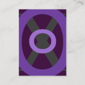 ABSTRACTE GEOMETRISCHE PAARSE GRAY CIRCLS VISITEKAARTJE (Achterkant)