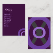 ABSTRACTE GEOMETRISCHE PAARSE GRAY CIRCLS VISITEKAARTJE (Voorkant / Achterkant)