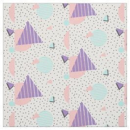 Abstracte Geometrische Paarse roze Aqua Shapes Mod Stof
